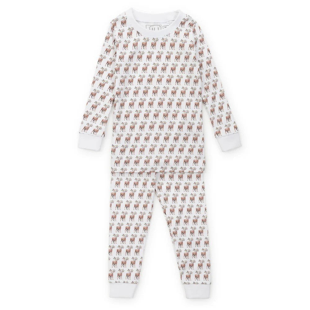 Lila and Hayes General Festive Deer / 2 Toddler Lila and Hayes Festive Deer Grayson Pajama Set