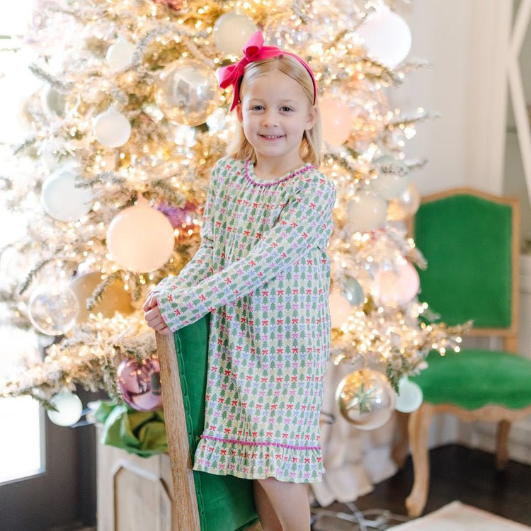 Lila and Hayes Lila and Hayes Girls Carlin Dress - Tree Topper Bows