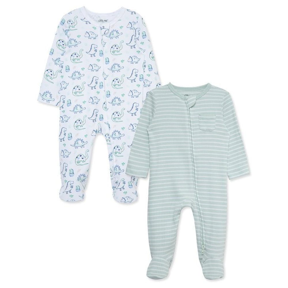 Little Me Boys Dino Two Pack Footies