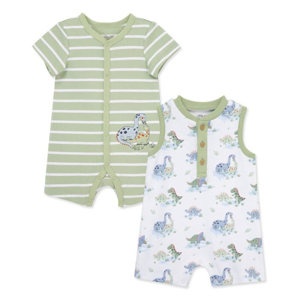Little Me Boys Dinos Rompers - 2 Pack