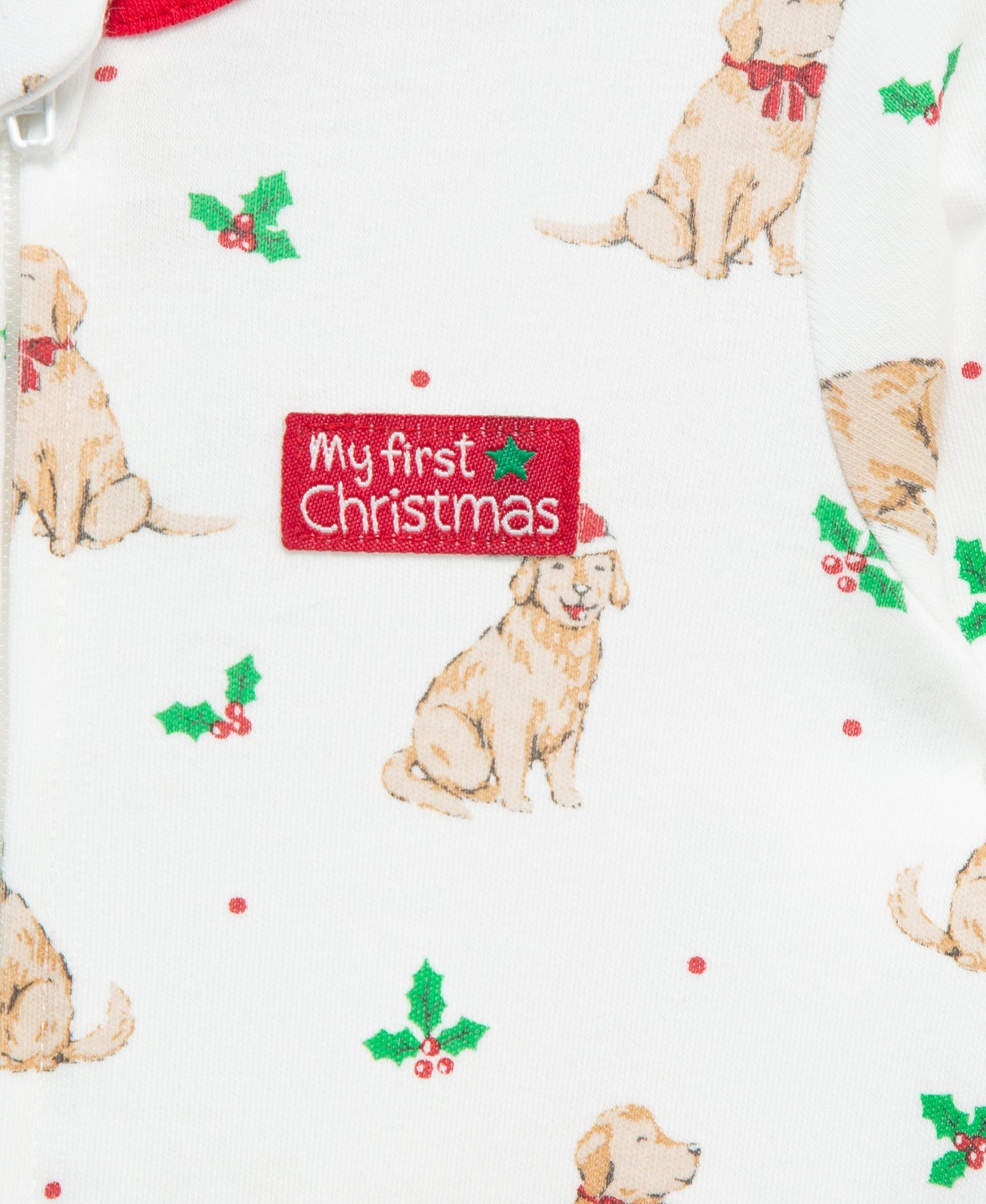 Little Me Festive Pups Footie