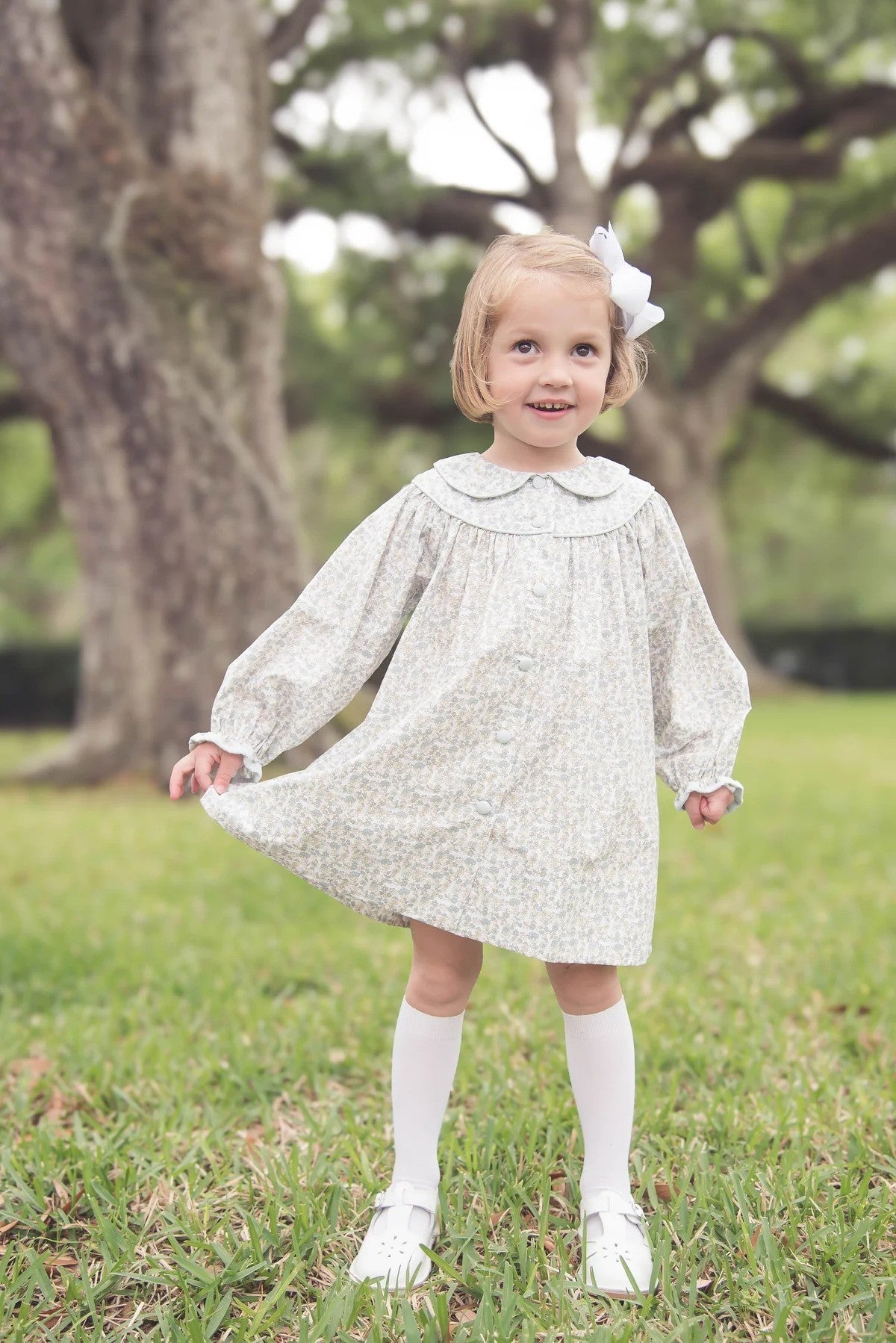 Lullaby Set Toddler Lullaby Set Girls Collette Dress - Whispering Floral Blooms