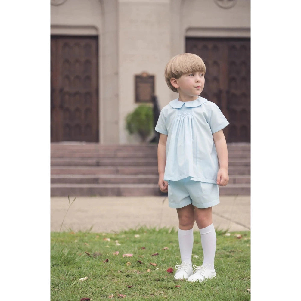 Lullaby Set James Short Set - Blessings Blue