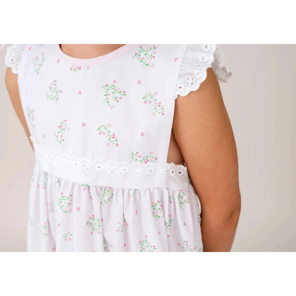 Lullaby Set Pinafore Dress - Love You Bunches, Peony Pink