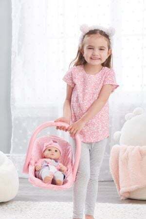 Madame Alexander Pink Hearts Doll Car Seat/Carrier