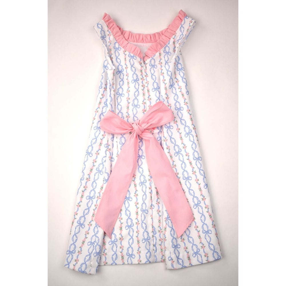 Maggie Breen Bow Print Tie Back Dress