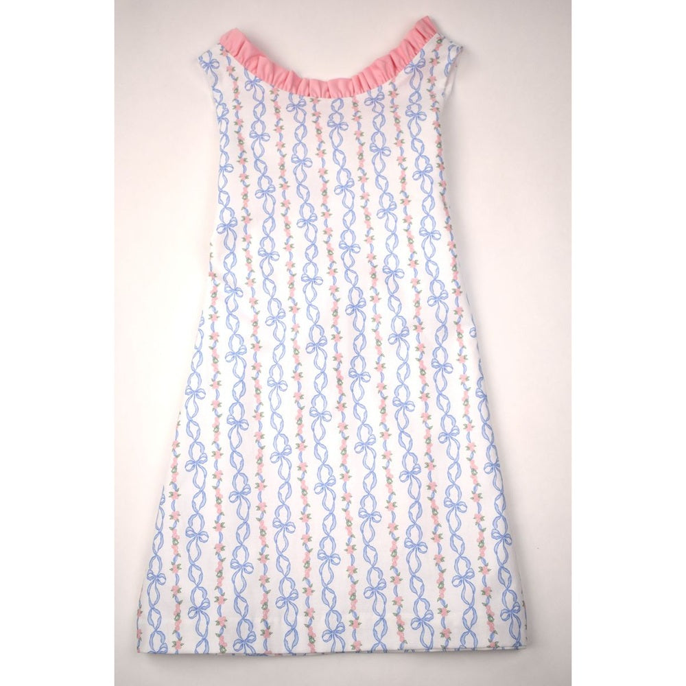 Maggie Breen Bow Print Tie Back Dress