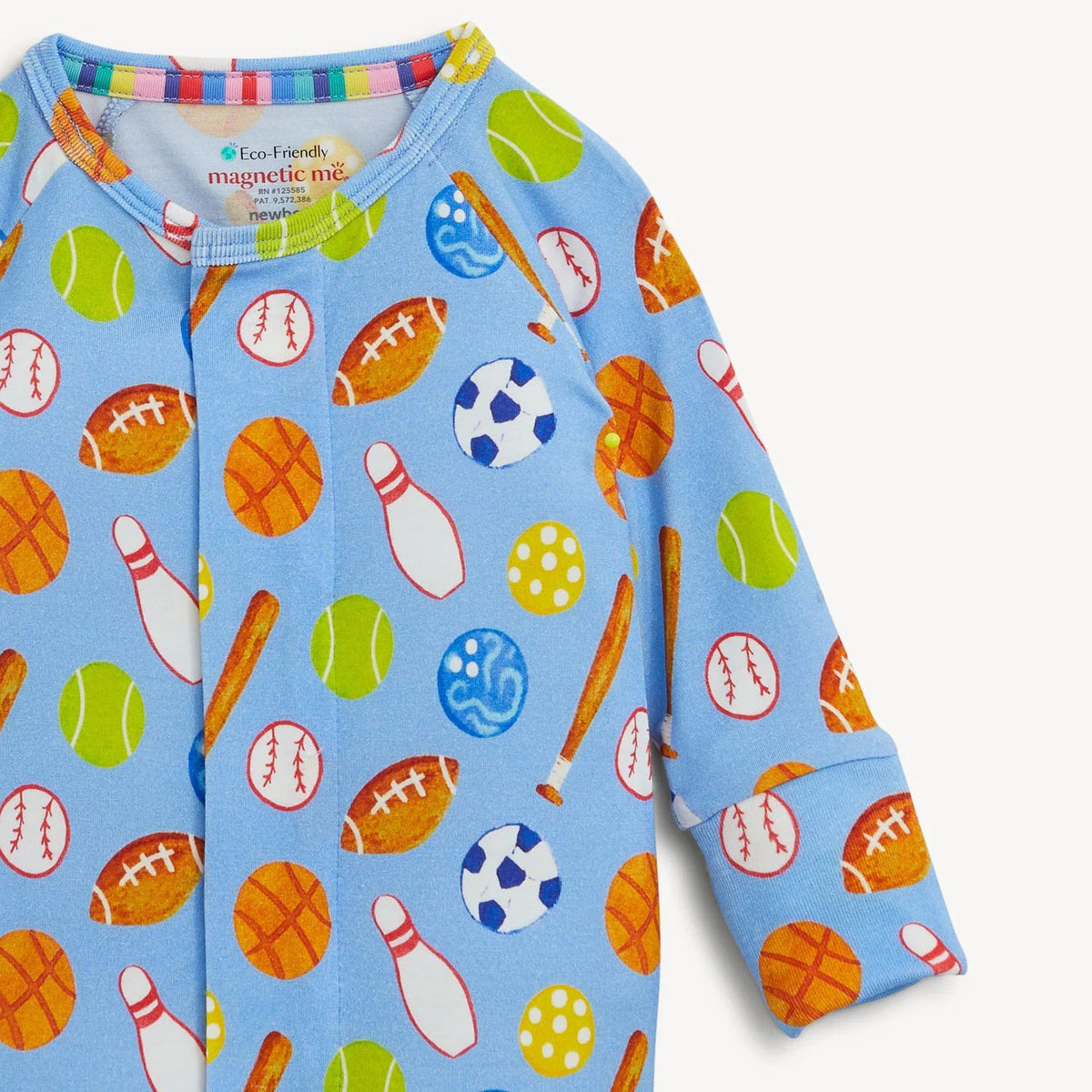 Magnetic Me Boys Apparel / Sleepwear / Infant Magnetic Me All Over Sports Modal Convertible Coverall