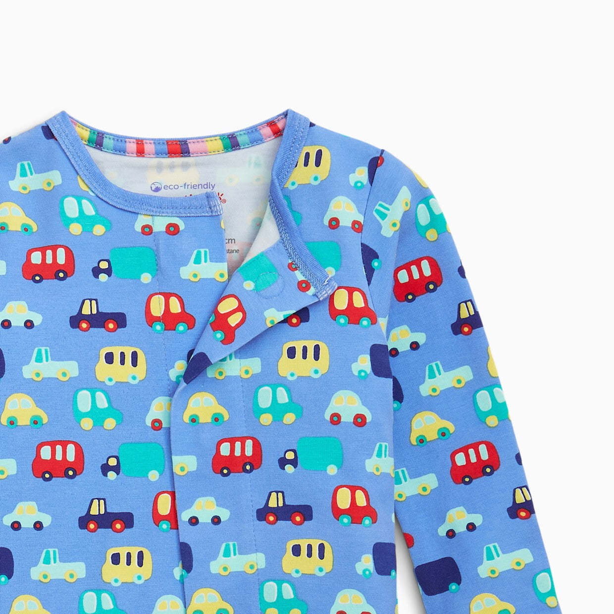 Magnetic MeMagnetic Me Cloud Stretch Footie - Blue CarsBabysupermarket