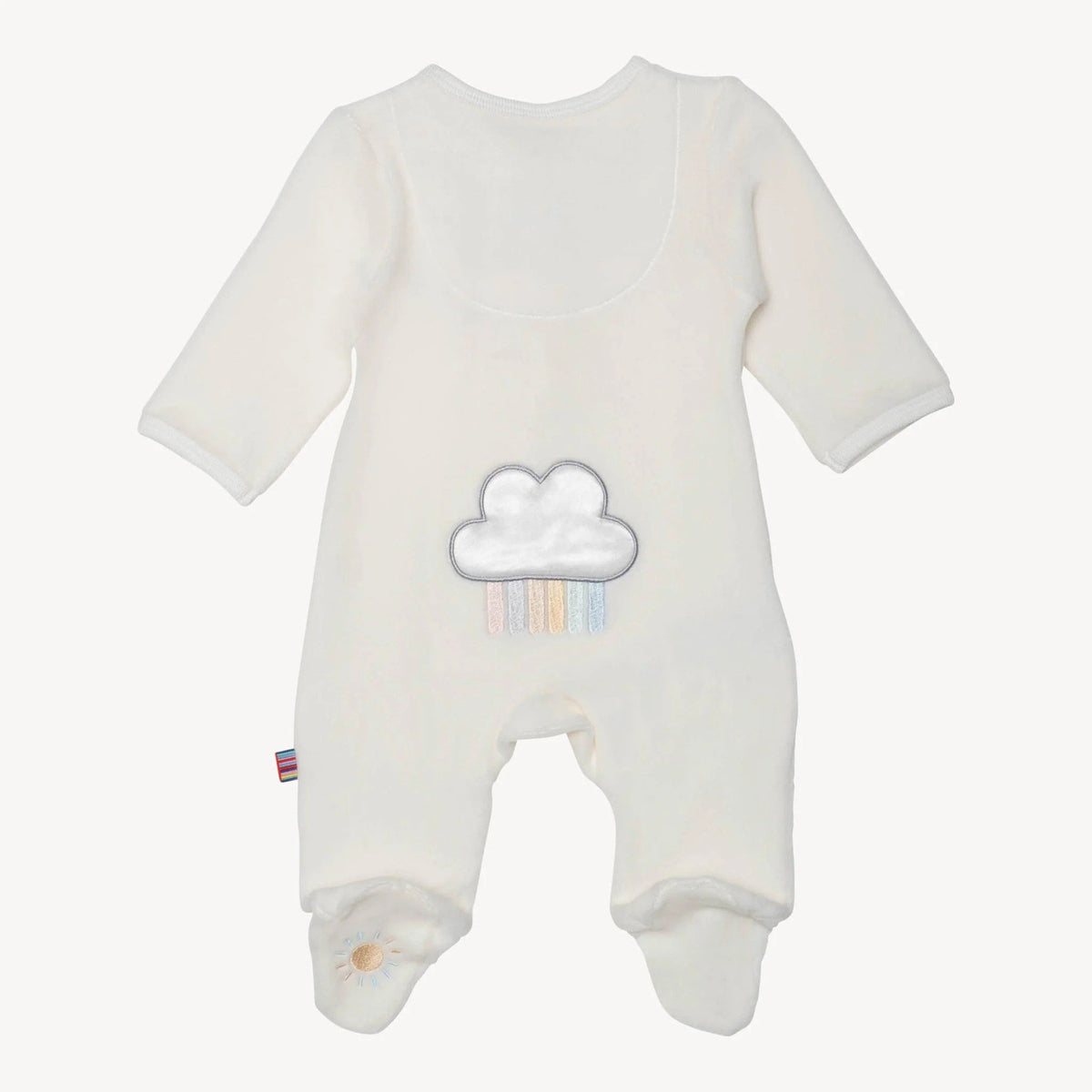 Magnetic Me Infant Sleepwear Unisex Magnetic Me Embroidery Giraffe Cream Velour Footie