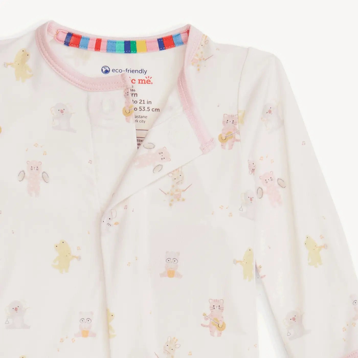 Magnetic Me Girls Apparel / Sleepwear / Infant Magnetic Me Pink Baby Beats Modal Magnetic Footie