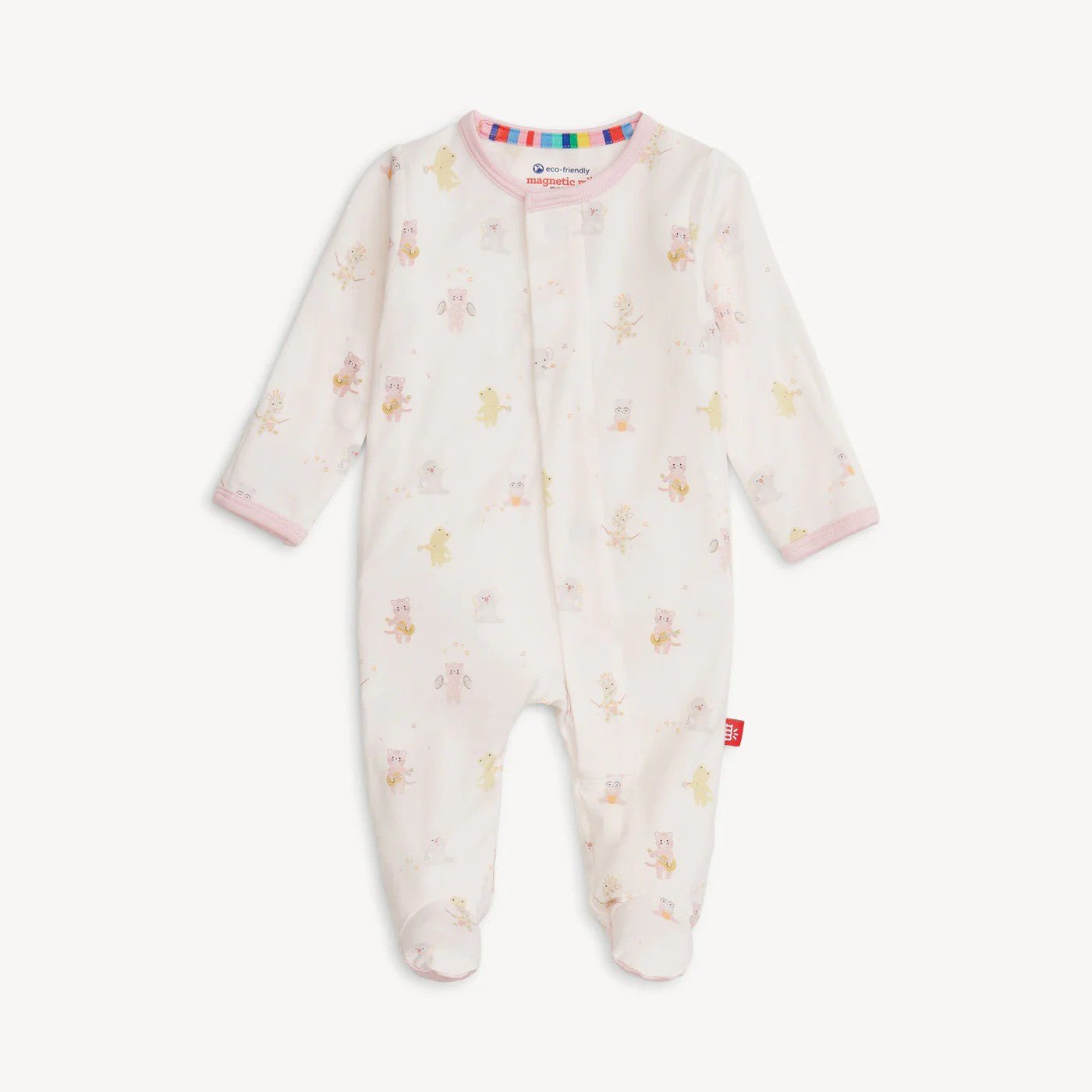 Magnetic Me Girls Apparel / Sleepwear / Infant Magnetic Me Pink Baby Beats Modal Magnetic Footie