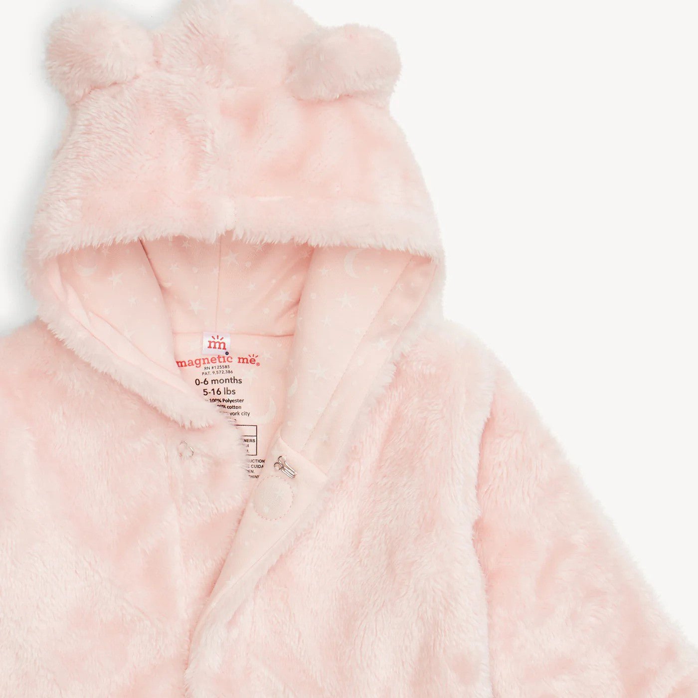 Magnetic Me Girls Apparel / Outerwear / Infant Magnetic Me Pink Blossom Minky Magnetic Bear Jacket
