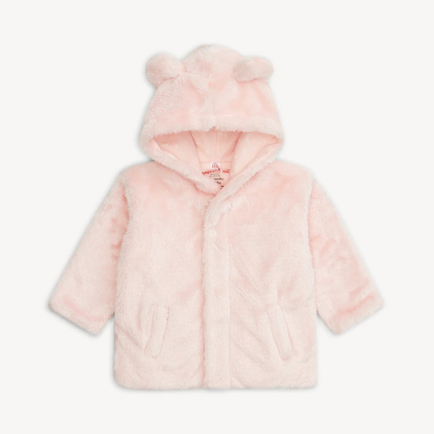 Magnetic Me Girls Apparel / Outerwear / Infant Magnetic Me Pink Blossom Minky Magnetic Bear Jacket