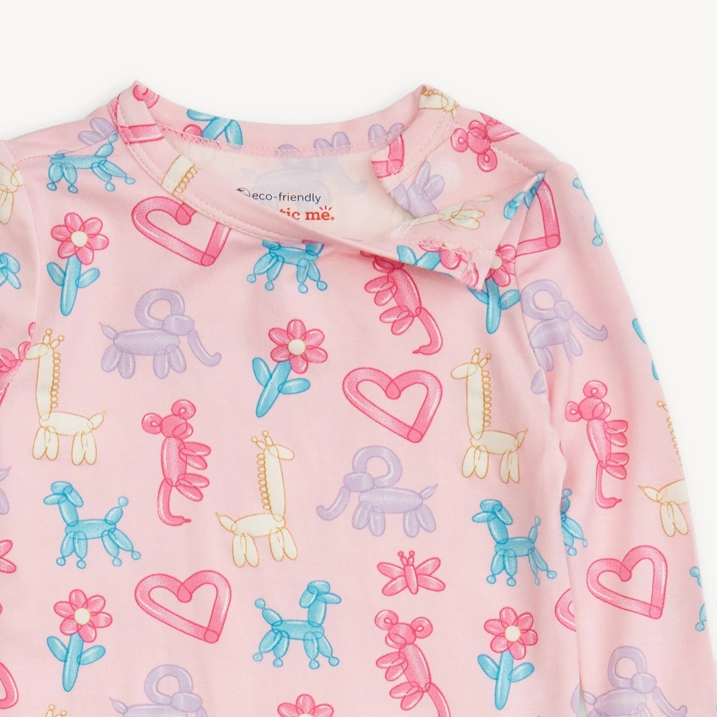 Magnetic Me Pink Party Animals Glow In The Dark Magnetic Modal Long Sleeve PJ Set