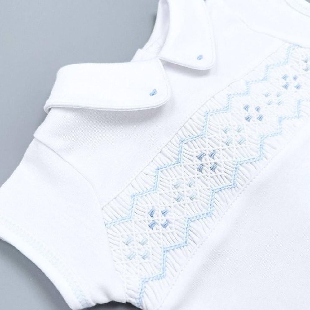 Magnolia Baby Ethan Smocked Collared Diaper Cover Set babysupermarket