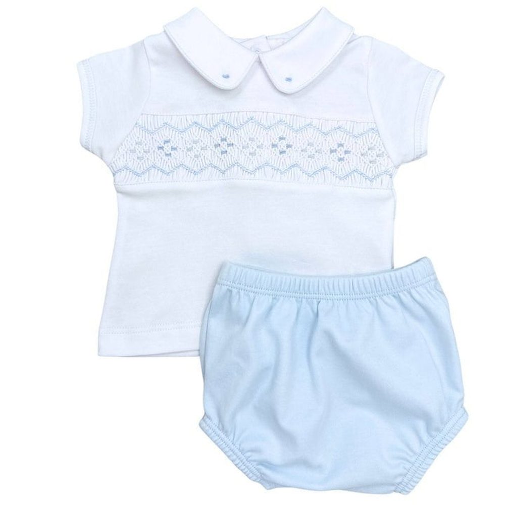 Magnolia Baby Ethan Smocked Collared Diaper Cover Set babysupermarket