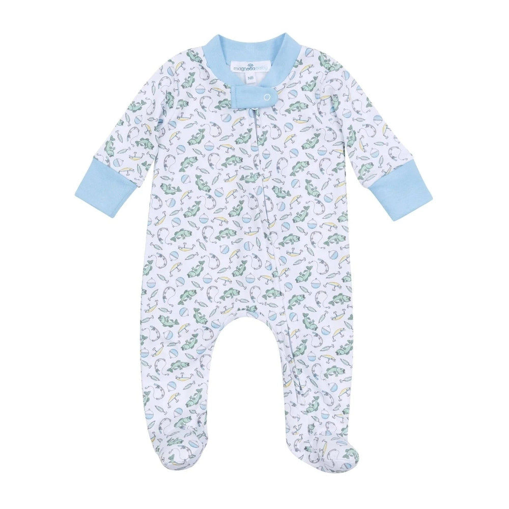 Magnolia Baby Hook, Line & Sinker Zipper Pajamas babysupermarket