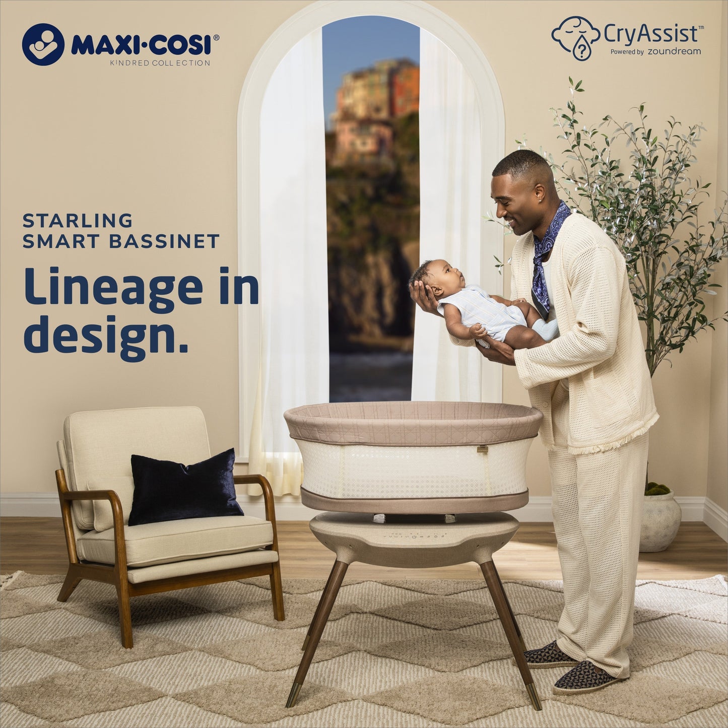 Maxi-Cosi Bassinets Maxi-Cosi Kindred Starling Smart Bassinet