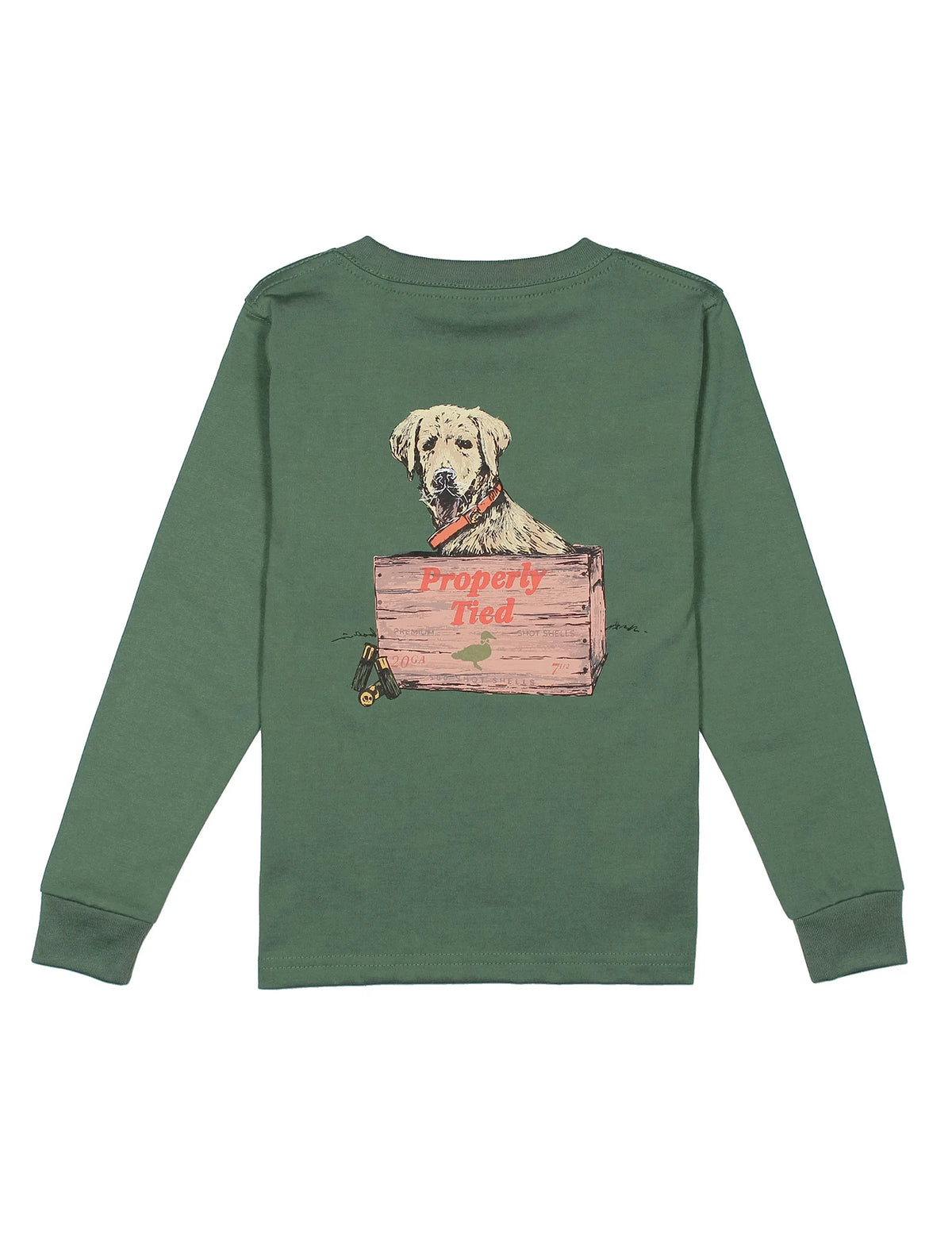 Properly Tied Boys Little Shot Longsleeve Shirt - Fern Green