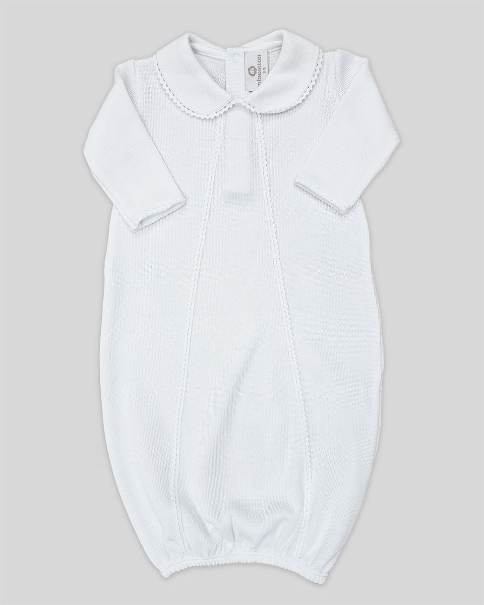 Miocotton Baby & Toddler Sleepwear White / 0-3 Mo Miocotton Milen Baby Gown - Special Knit White