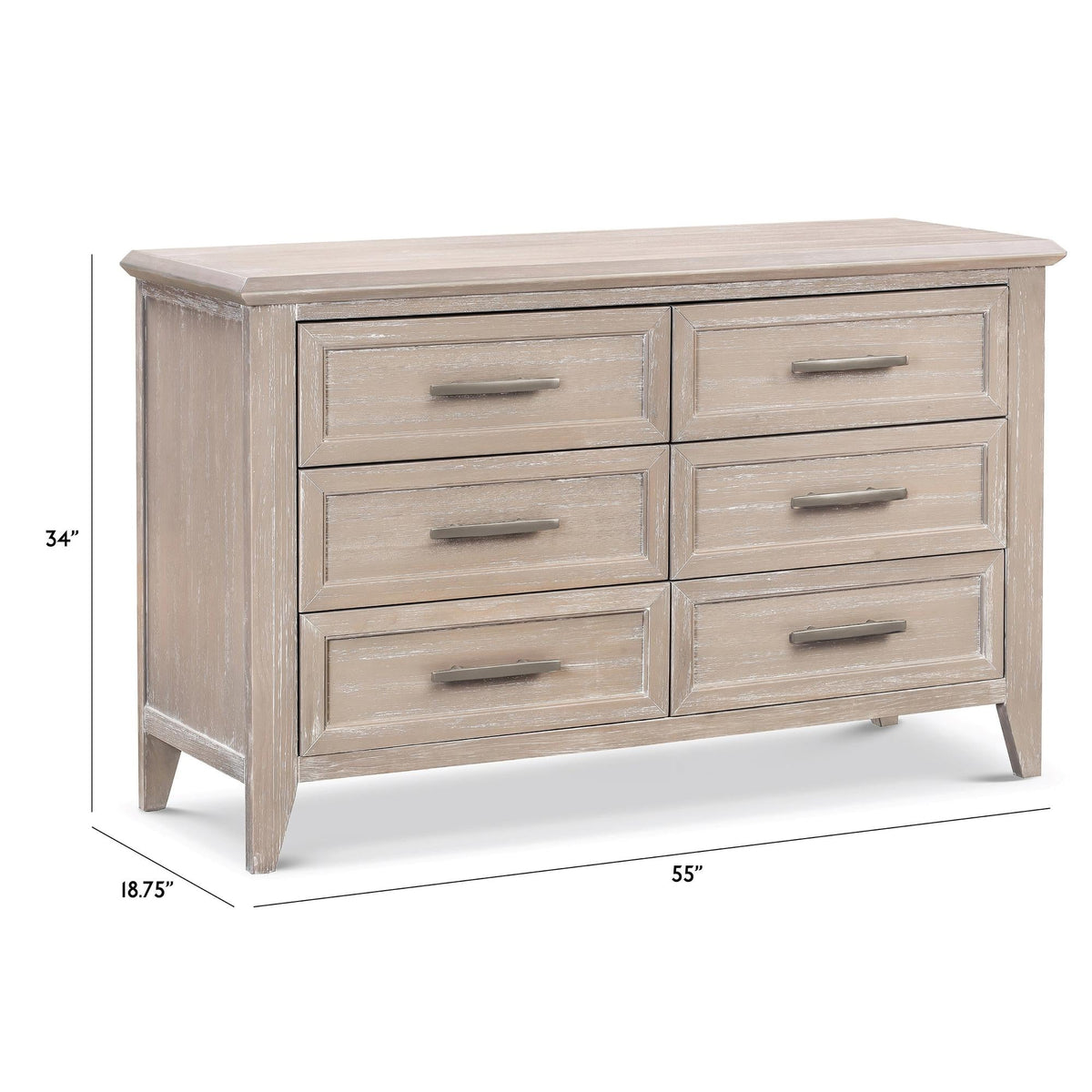 Namesake Dressers Sandbar Monogram by Namesake Barrow 6-Drawer Double Dresser