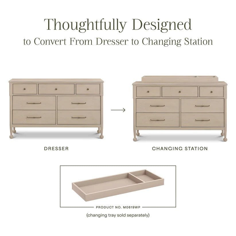Namesake Alouette 7-Drawer Assembled Dresser in Washed Pine