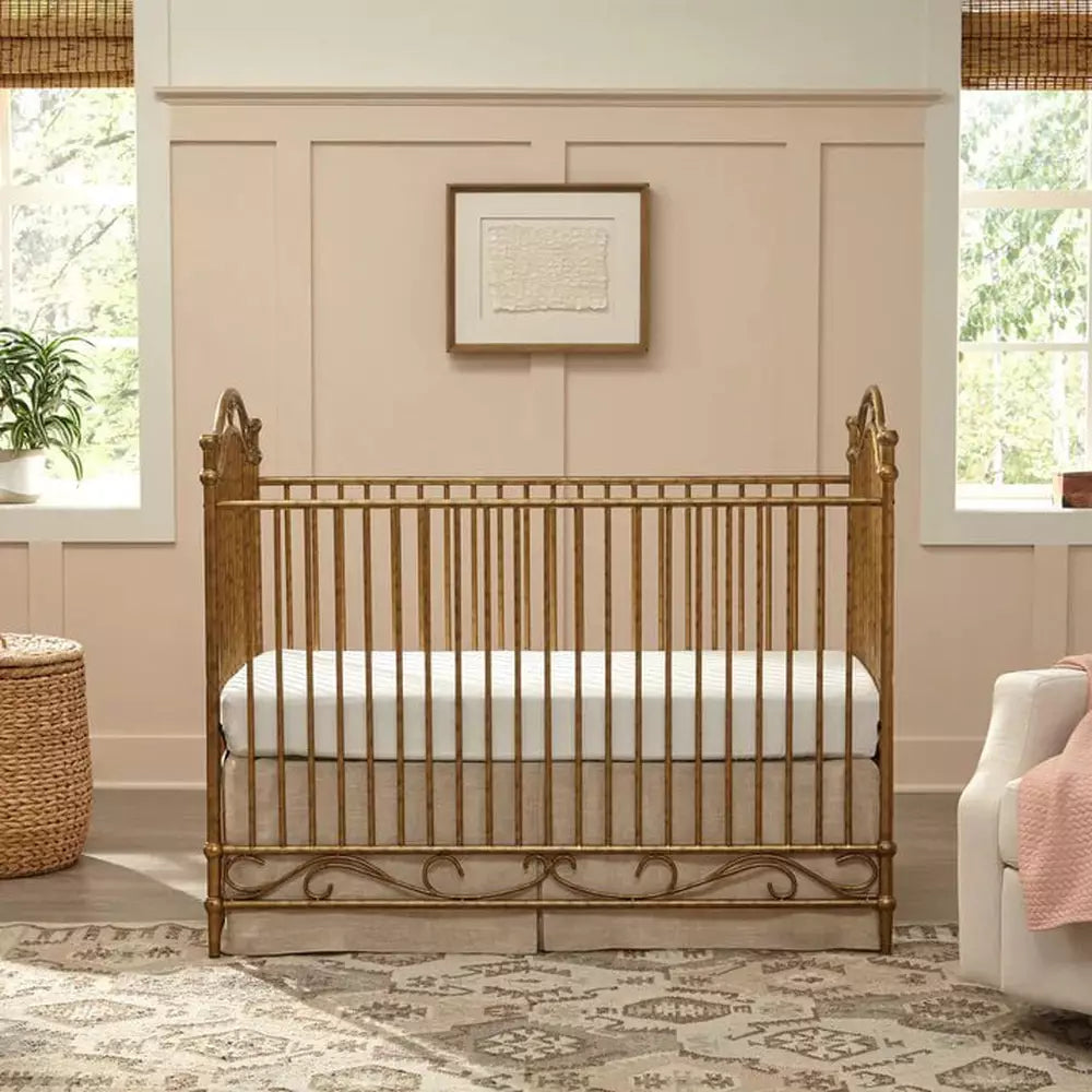 Namesake Camelia Iron Baby Bed Luxury Metal Crib Toddler Bed