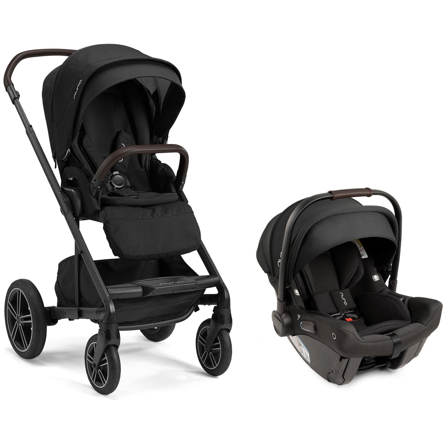 Nuna Travel Systems Caviar/Chocolate Nuna MIXX Next Stroller + PIPA Urbn Travel System