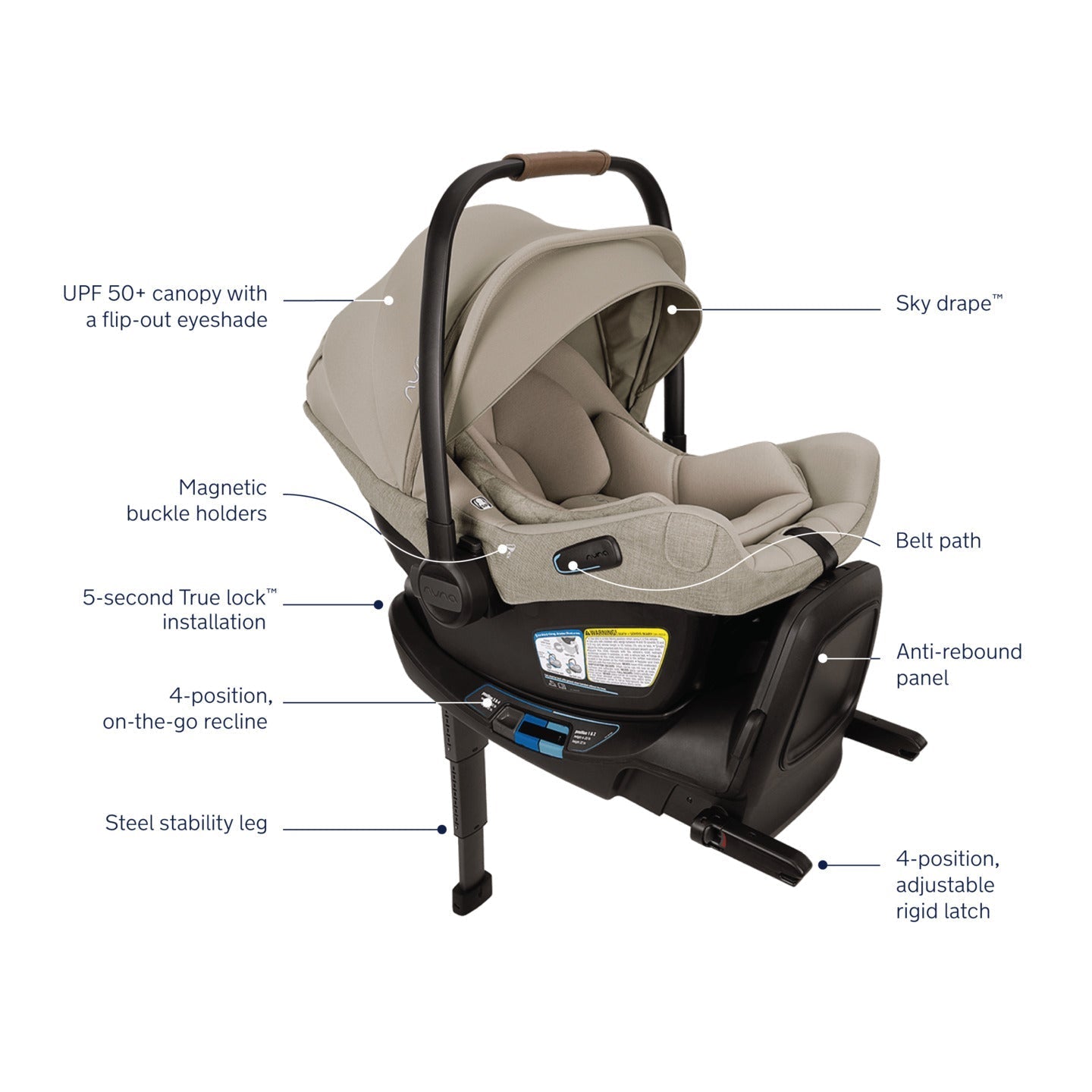 NUNA Infant Nuna PIPA Aire RX Infant Car Seat + RELX Base