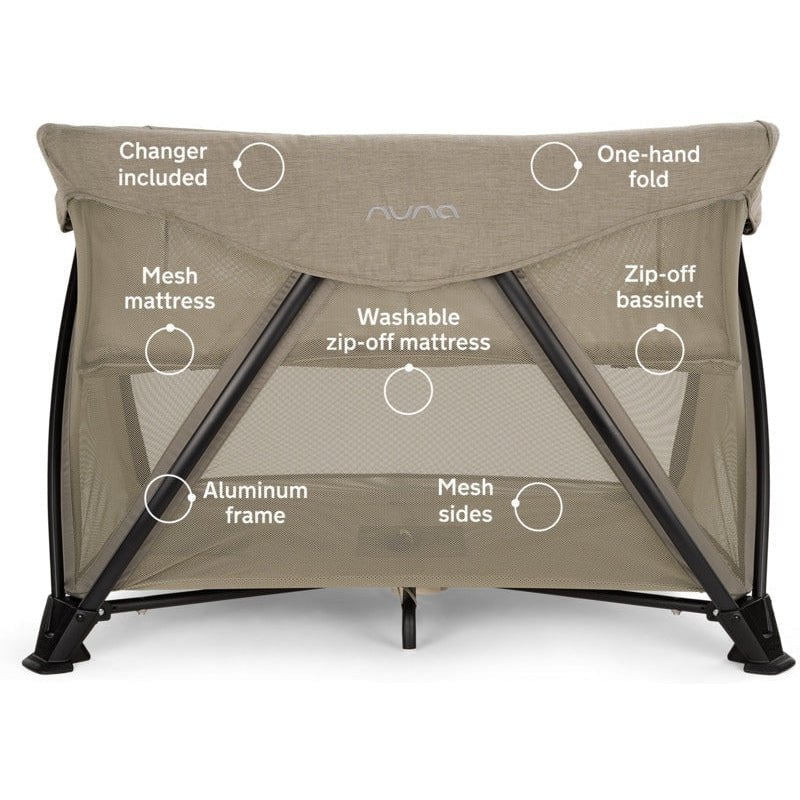 NUNA Playpens Nuna SENA Aire Playard with Zip-Off Bassinet