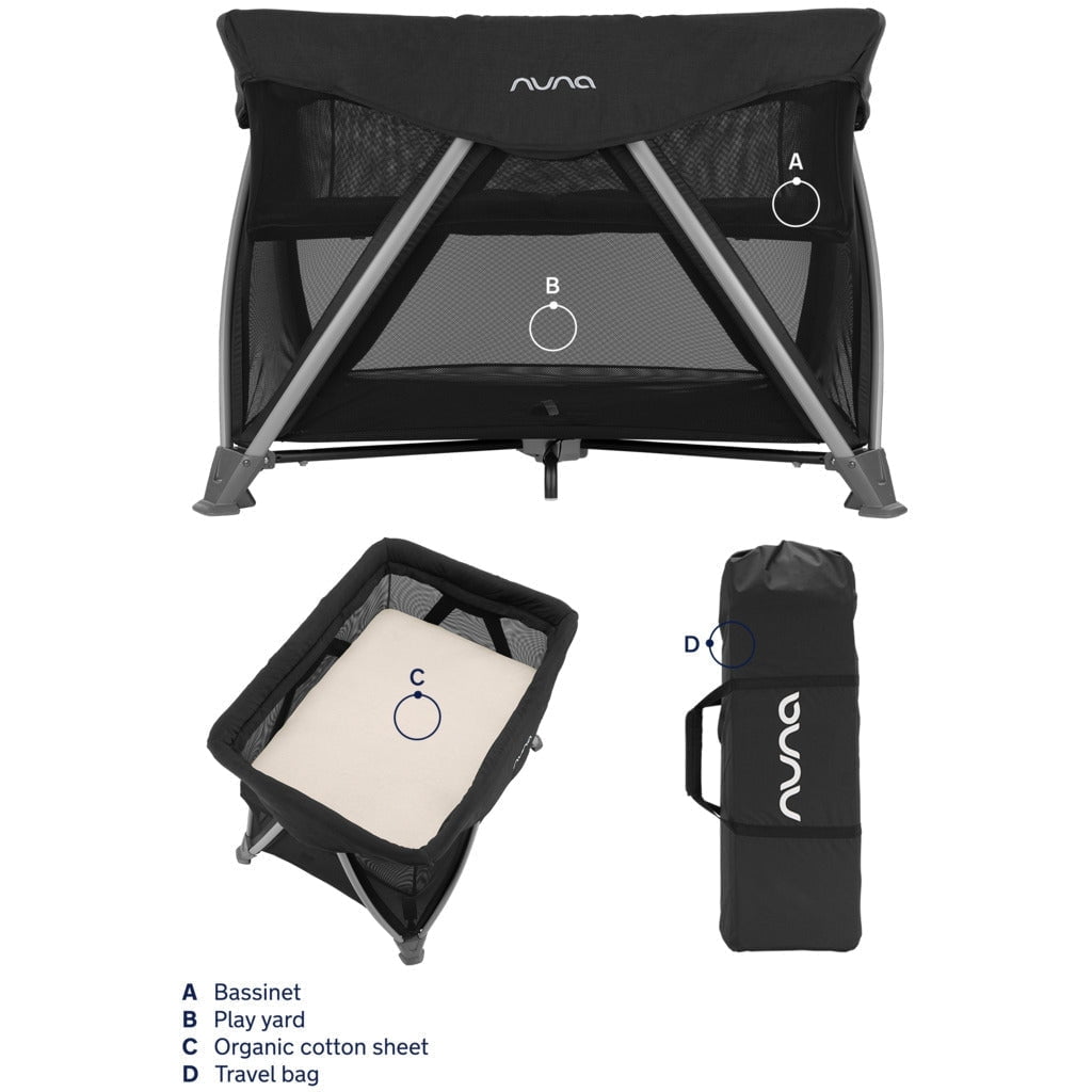 NUNA Playpens Nuna SENA Aire Playard with Zip-Off Bassinet