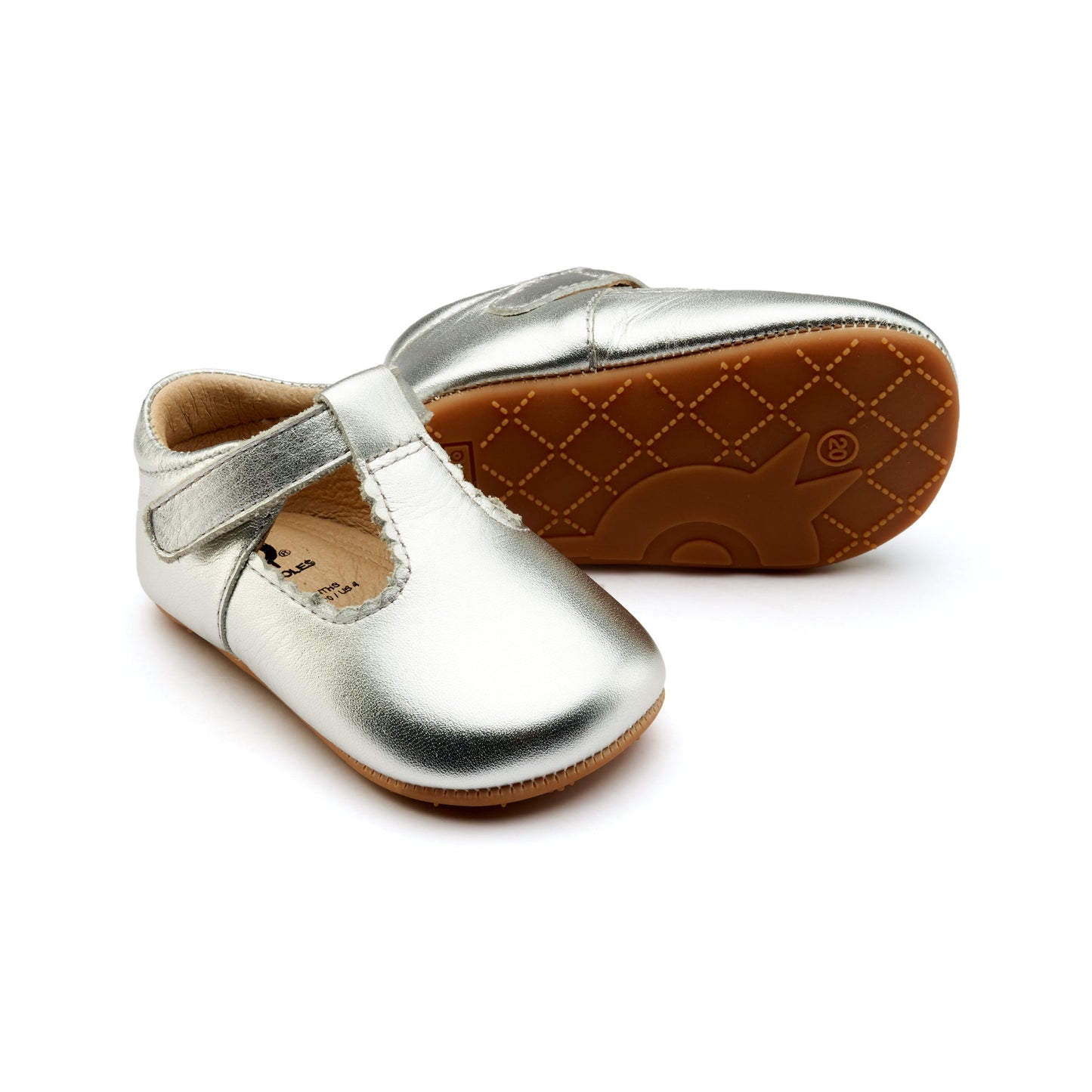 Old Soles Shoes Old Soles Rose Baby T-Strap Shoe-Silver