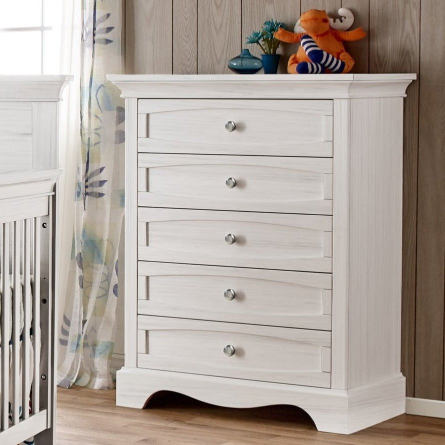 Pali Design, Inc. Dressers Vintage White Pali Enna 5-Drawer Dresser