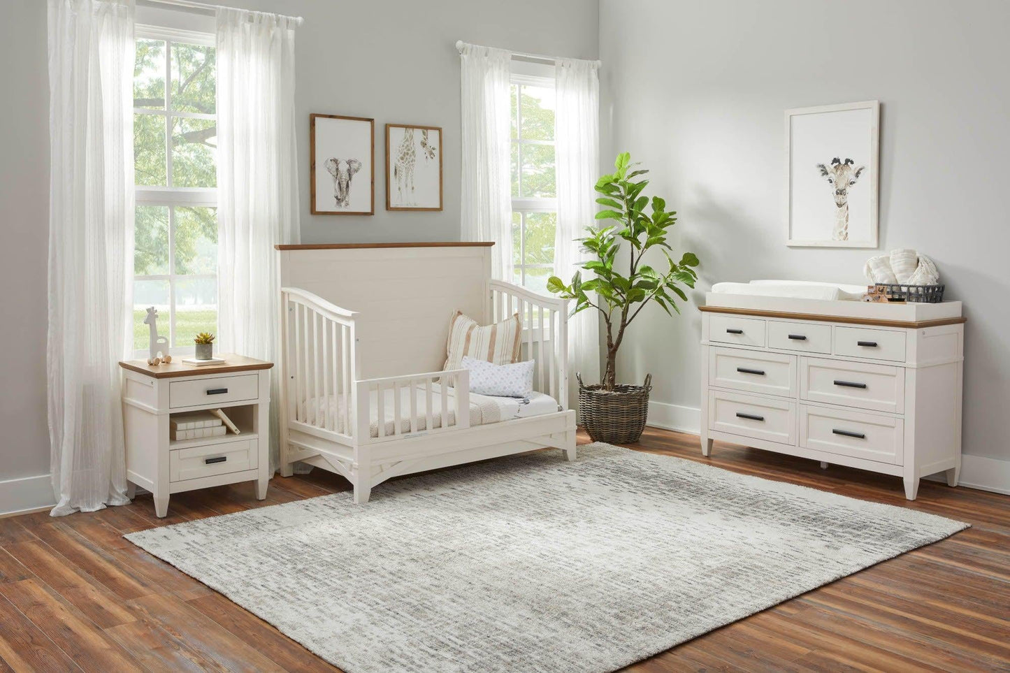 Parker House Dressers Linen / Warm Oak Parker House Artisan 7-Drawer Dresser with Lights