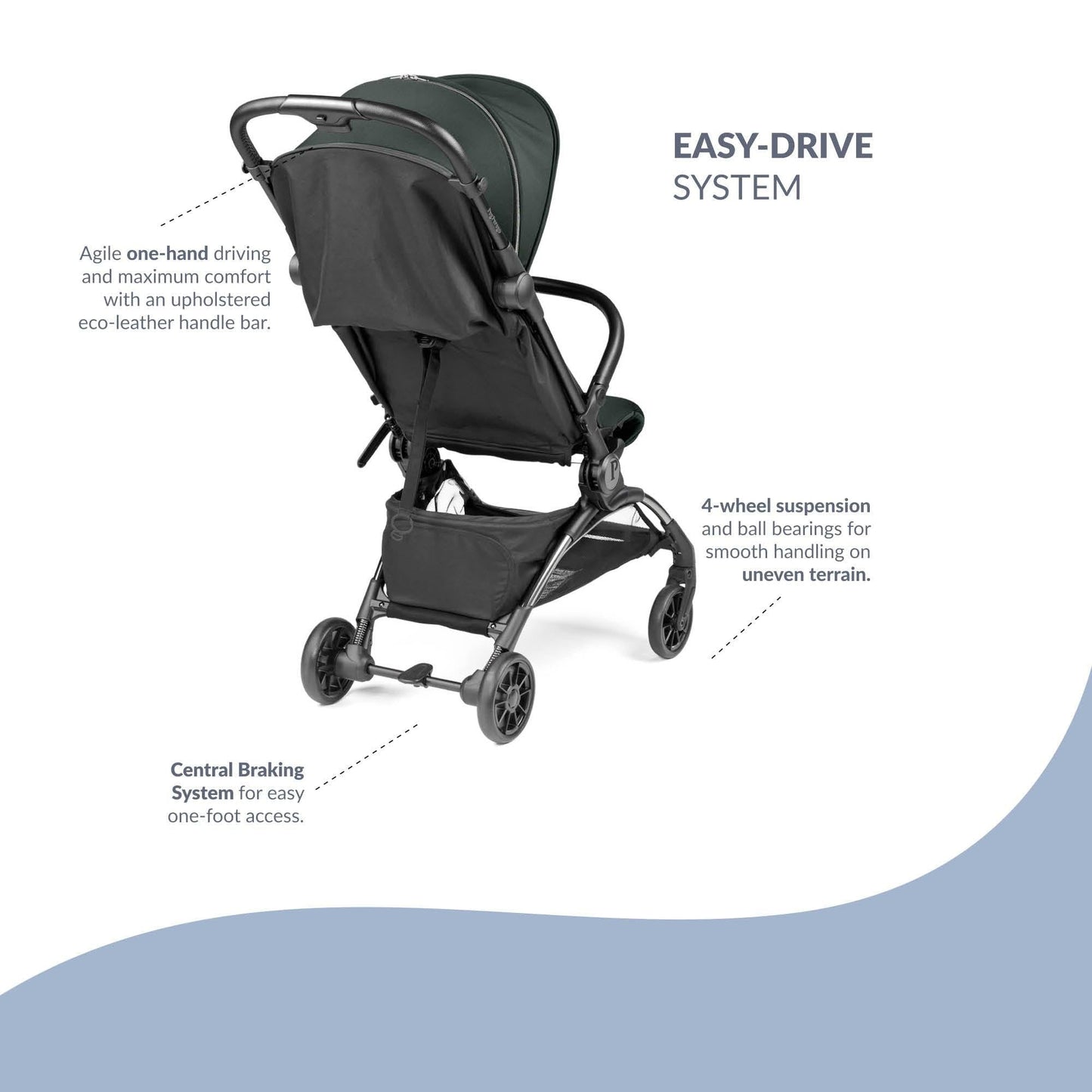 Peg Perego Strollers - Single Peg Perego Volo Stroller + Travel Bag