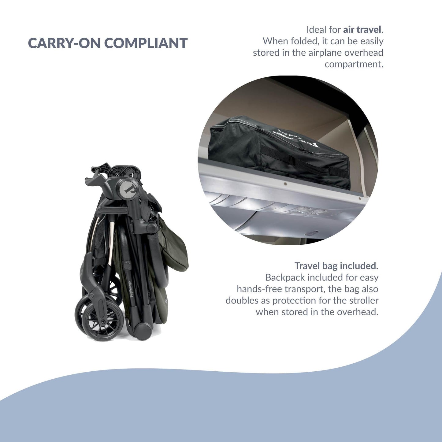 Peg Perego Strollers - Single Peg Perego Volo Stroller + Travel Bag