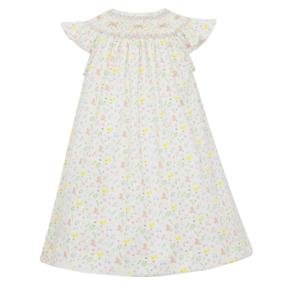 Petit Bebe Girls Chicks & Birds Knit Angel Wing Bishop