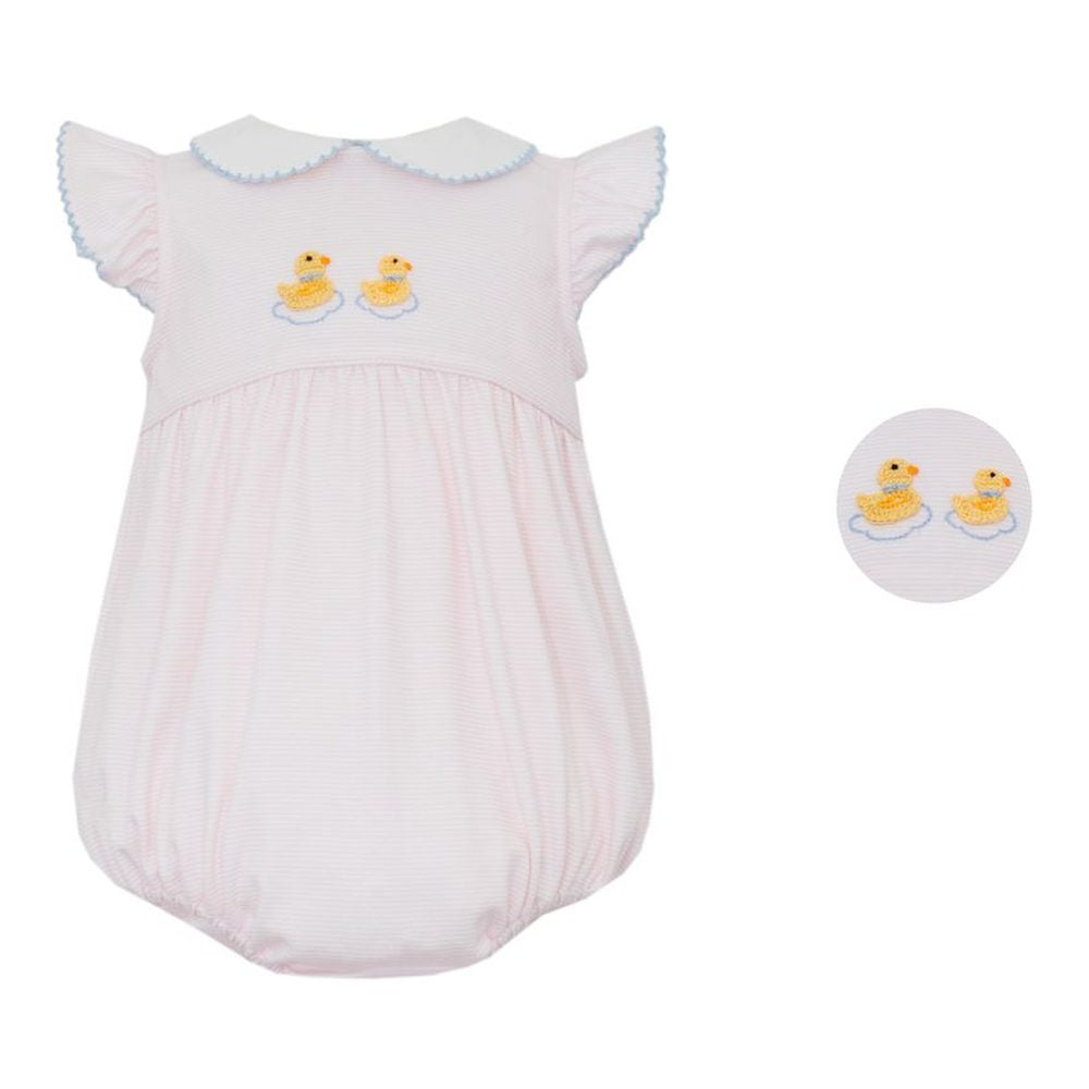 Petit Bebe Pink / 3 Mo Petit Bebe Girls Ducklings Sleeveless Bubble