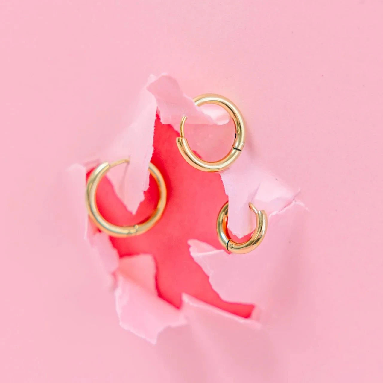 Pierced Co Pierced Girls Gold Huggies - 8mm