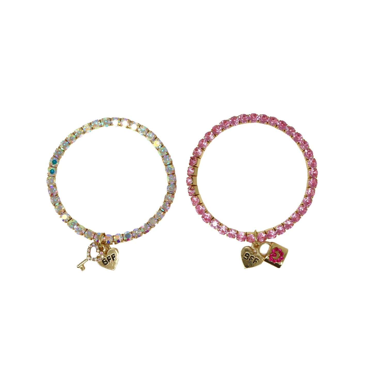 Pink Poppy Pink Poppy Girls BFF Lock & Key Bracelet Set