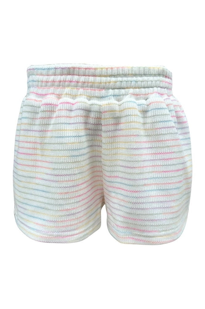 Pleat Rainbow Stripe / 7 Pleat Carlisle Short - Rainbow Stripe Knit