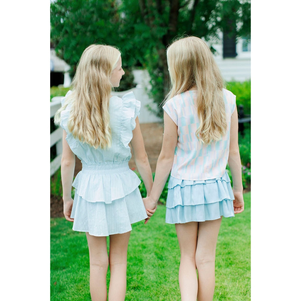 Pleat Luna Skirt Light Blue babysupermarket