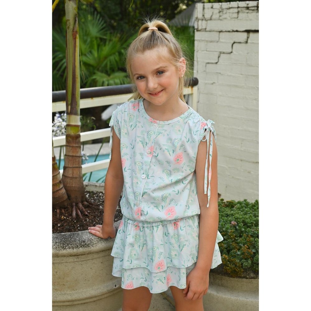 Pleat Maggie Top Pastel Paisley
