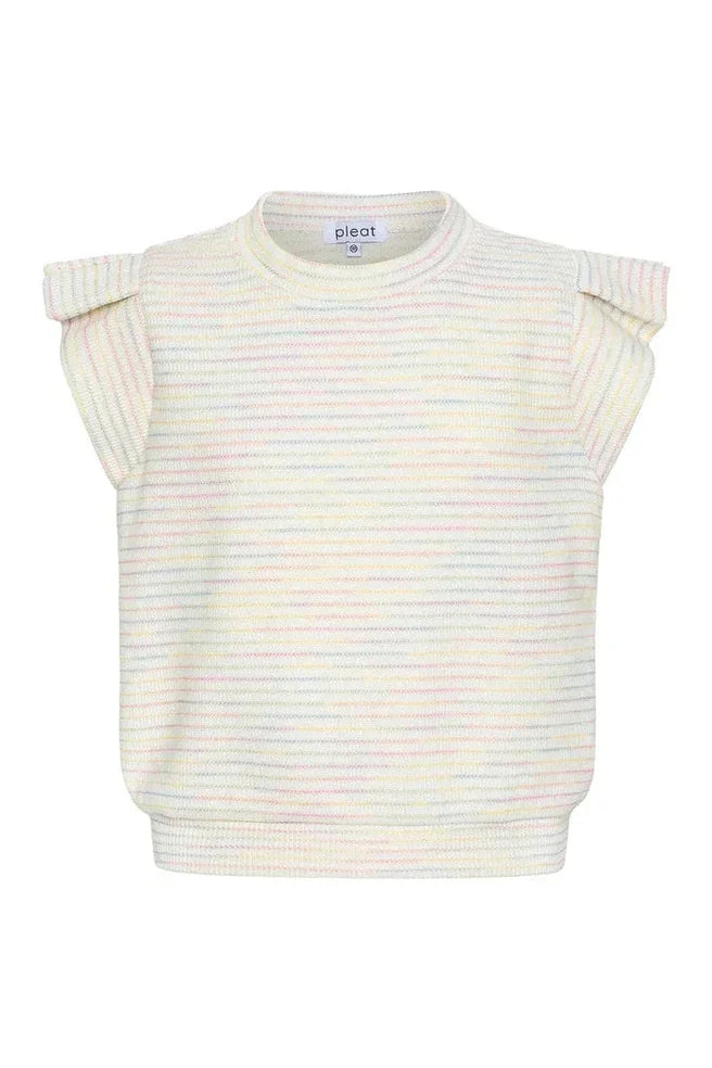 Pleat Rainbow Knit / 7 Pleat Olivia Top - Rainbow Knit