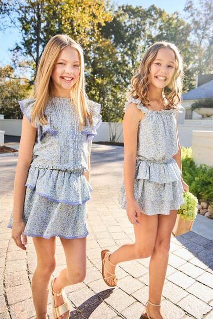 PleatPleat Parker Skort - Blue DitsyBabysupermarket