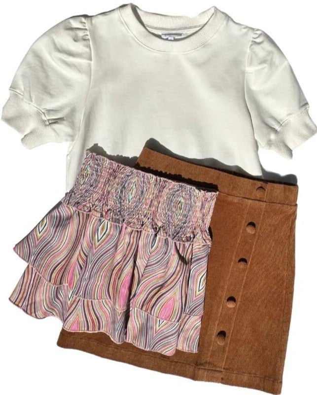Pleat Girls Apparel / Shirts / Tween Pleat Riley Sweatshirt White