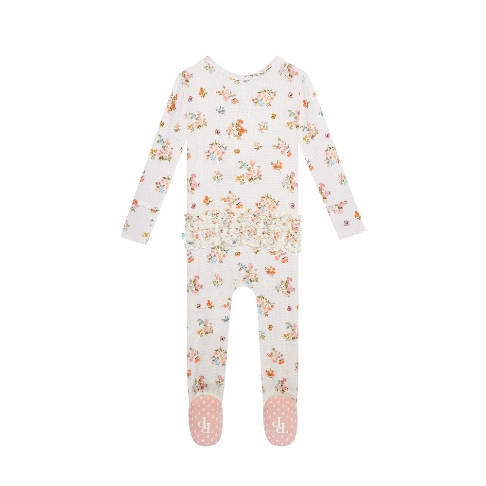 Posh Peanut Clemence Ruffled Zipper Footie One Piece