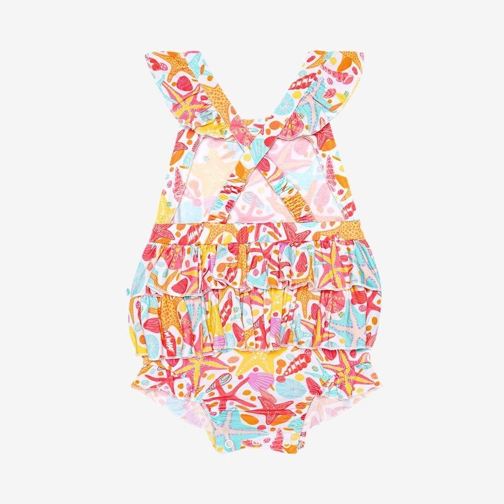 Posh PeanutPosh Peanut Sandy Ruffled Strap Bubble RomperBabysupermarket