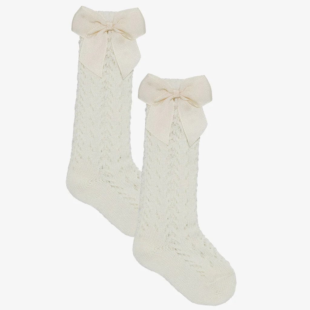 Posh Peanut Sophia Knee Hi Bow Sock